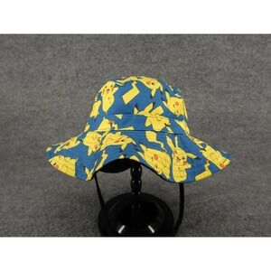 Pokemon Bucket Hat Unisex One Size Blue Good Pikachu All Over Print RN115665